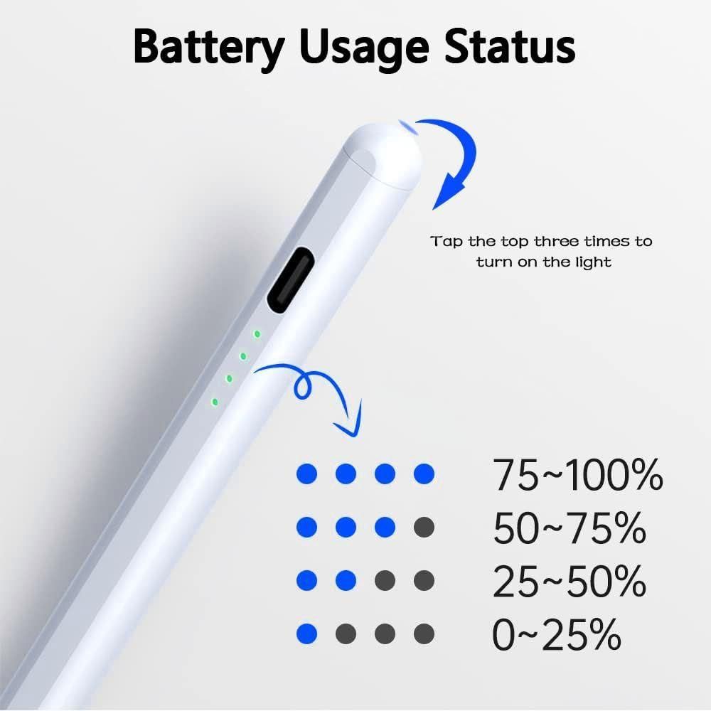 Stylet Ipad, Pencil Ipad, Stylo Pour Ipad (2018-2024) Stylet Avec Fonction ... - 5