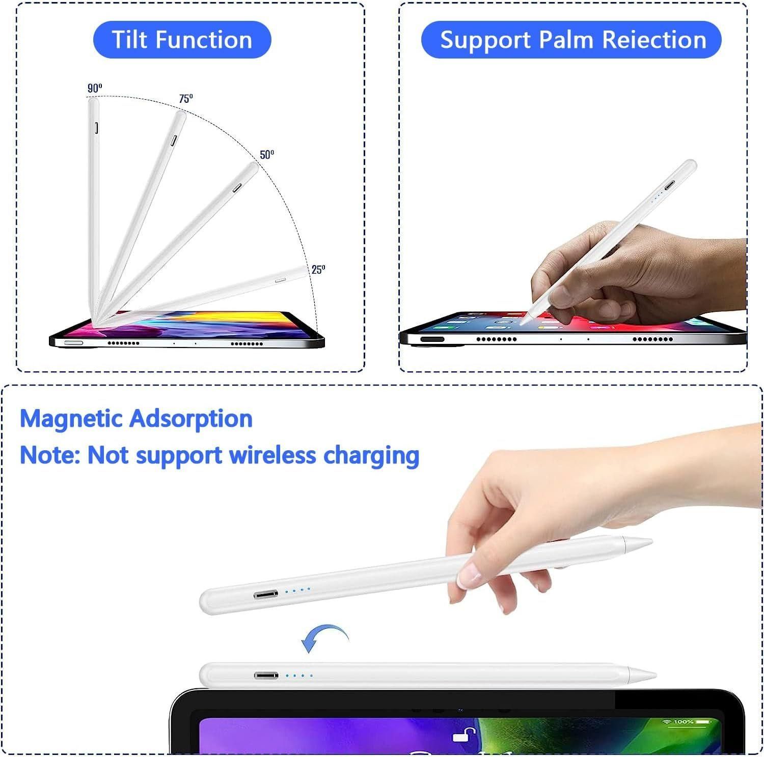 Stylet Ipad, Pencil Ipad, Stylo Pour Ipad (2018-2024) Stylet Avec Fonction ... - 7