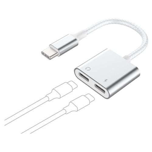 Force Power Lite - Casque/adaptateur de charge USB-C vers USB-C - 24 pin USB-C mâle pour 24 pin USB-C femelle - blanc