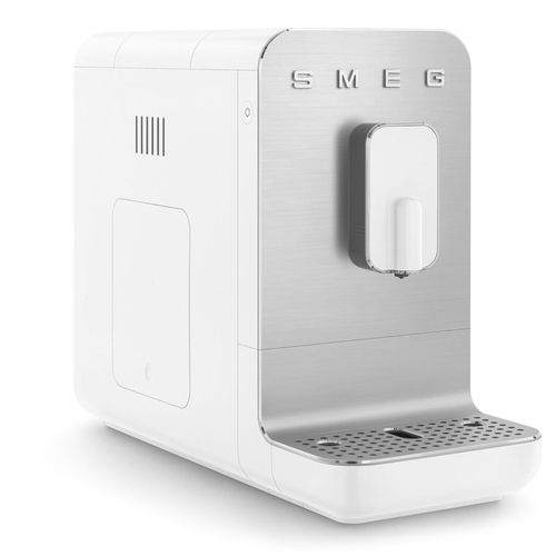 Machine à café automatique SMEG avec broyeur intégré - Coloris inox et blanc