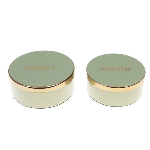 Set de 2 boites élégance ronde amande