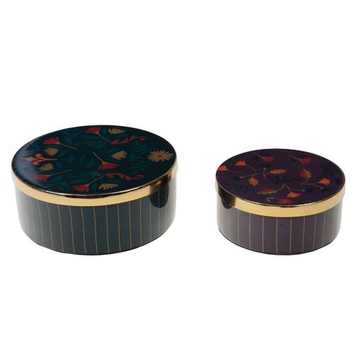 Set de 2 boites Aurore métal