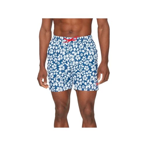 Maillot De Bain Guess Fleuri Homme Bleu