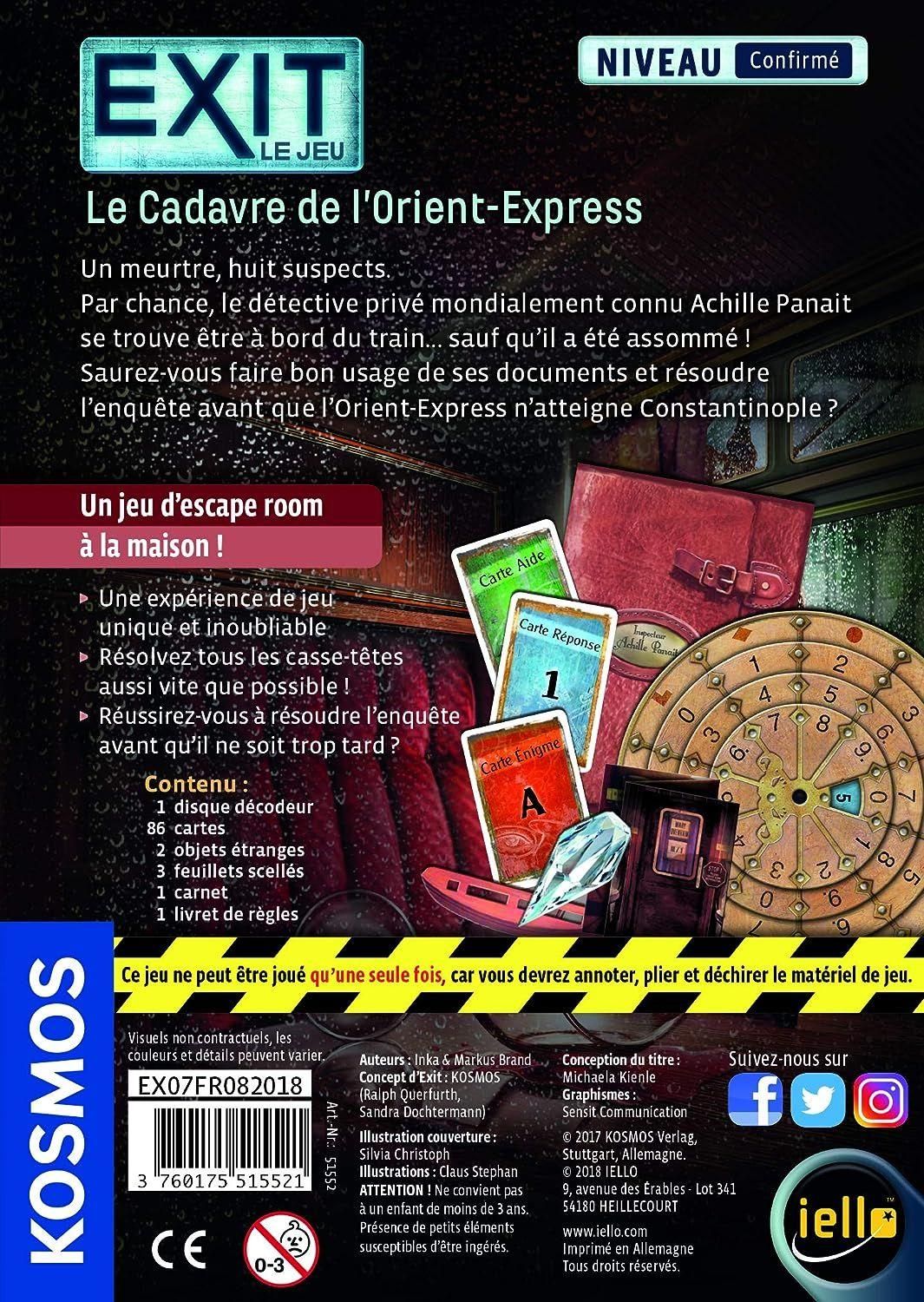 Iello Iello-Le Cadavre De L'orient Express, 51552, Neutre - 2