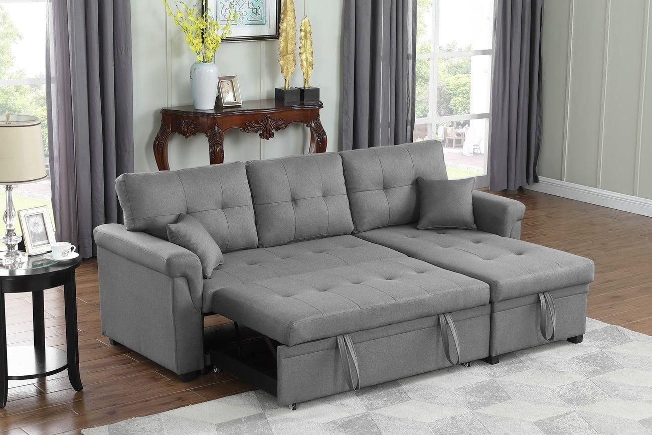 Toronto - Canap� D'angle Convertible Gris Clair - 2