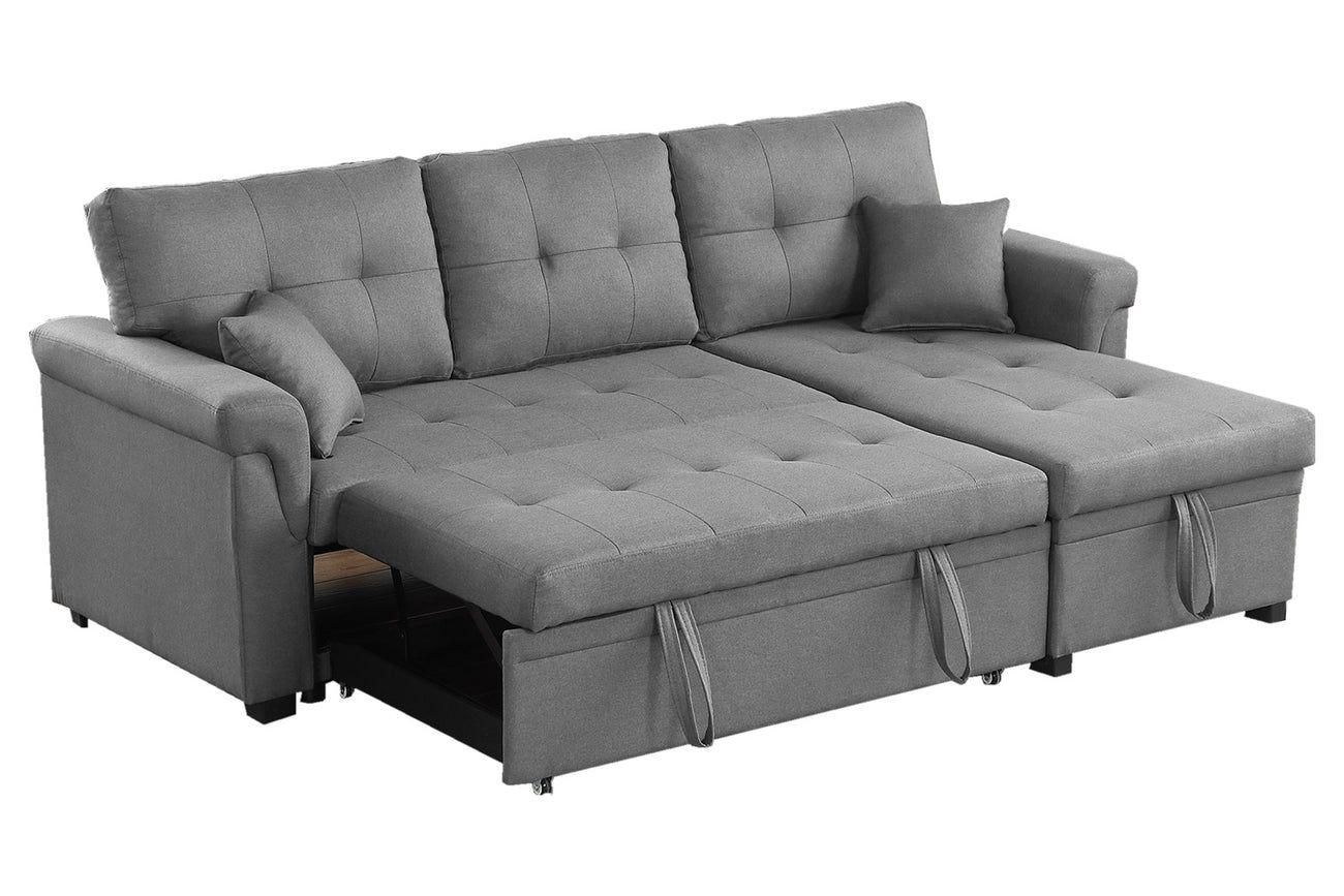 Toronto - Canap� D'angle Convertible Gris Clair - 4