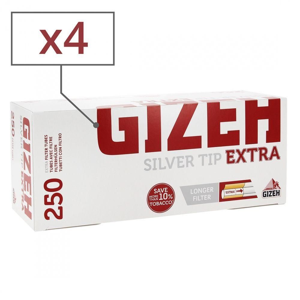 Boite De 250 Tubes Gizeh Silver Tip Extra X 4 - 3