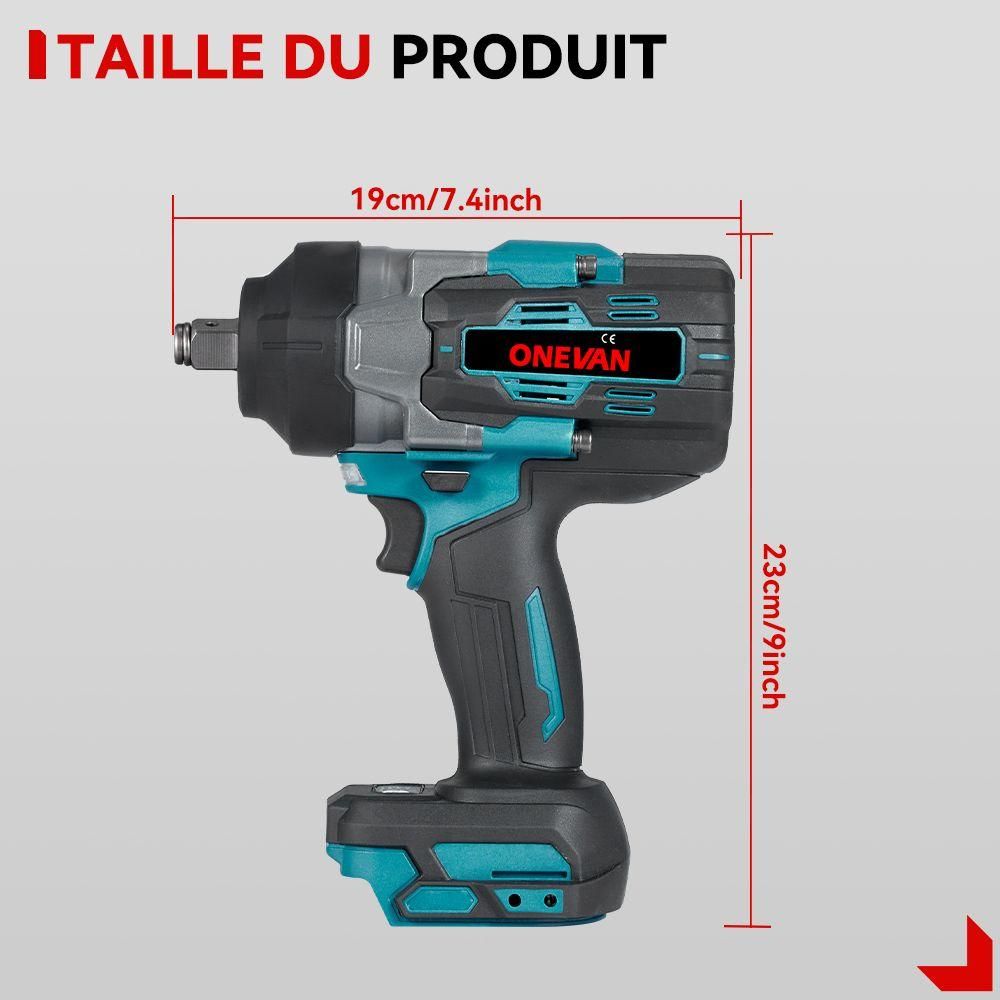 Boulonneuse  chocs 2100Nm ,1/2 Brushless Cl  chocs sans fil Applicable a... - 5