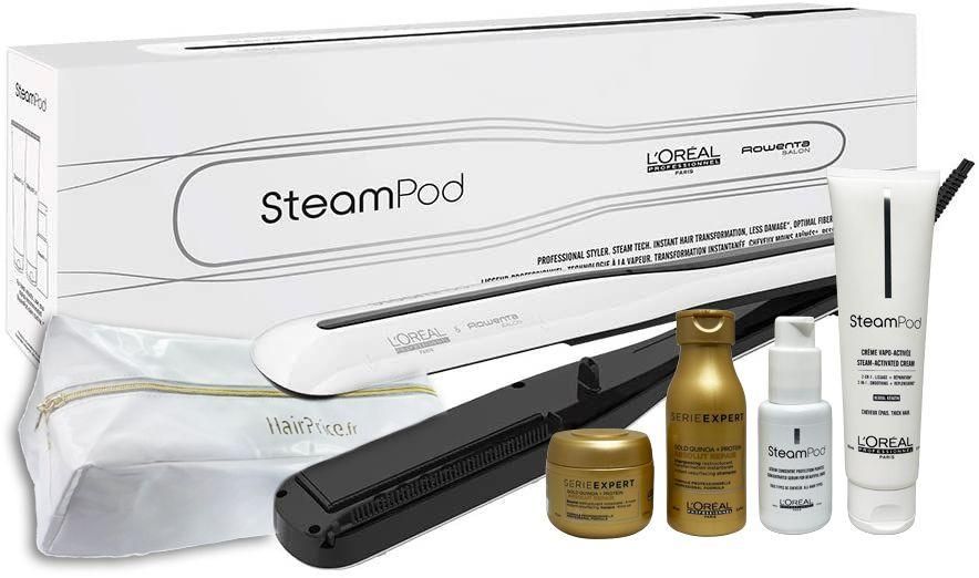 Pack Lisseur Vapeur Steampod 3.0 + Crme Cheveux pais + Srum + Shampooing...