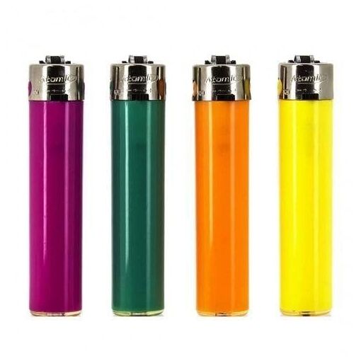 4 Briquets Jetables � Pierre Atomic Neon