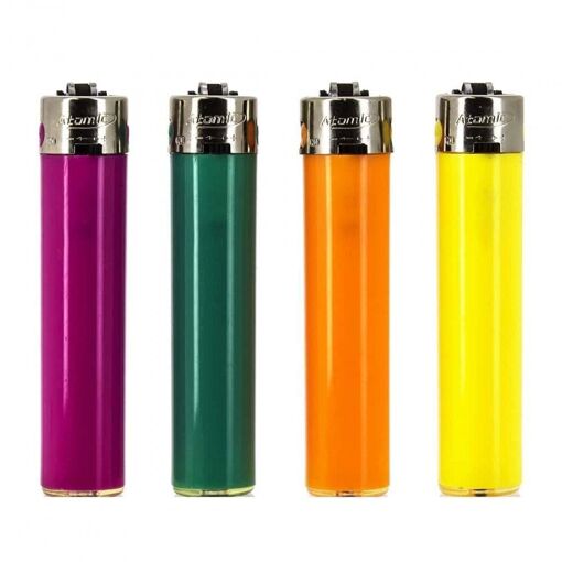 4 Briquets Jetables � Pierre Atomic Neon - 2