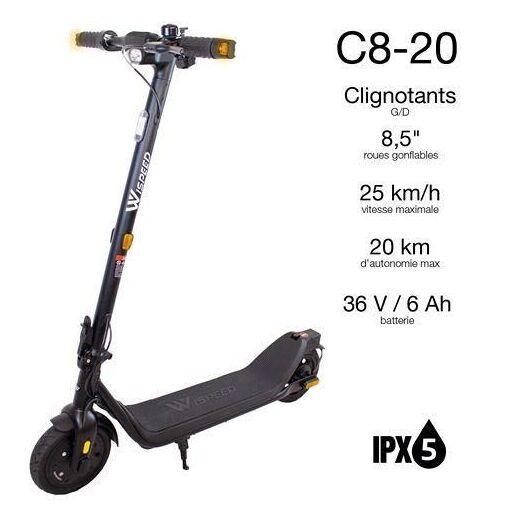 Trottinette Noire C820 Wispeed - 4