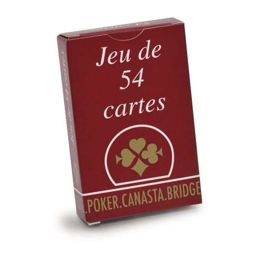 Cartes � Jouer Comp�tition 54 Cartes, Dos Quadrill� - �tui Carton
