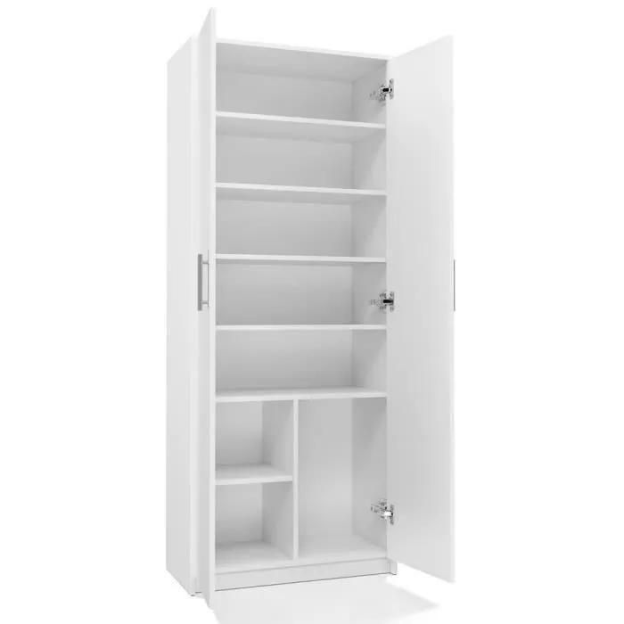 Parla - Armoire Moderne 6 tagres - 180x74x35cm - Meuble De Rangement - Ar... - 3