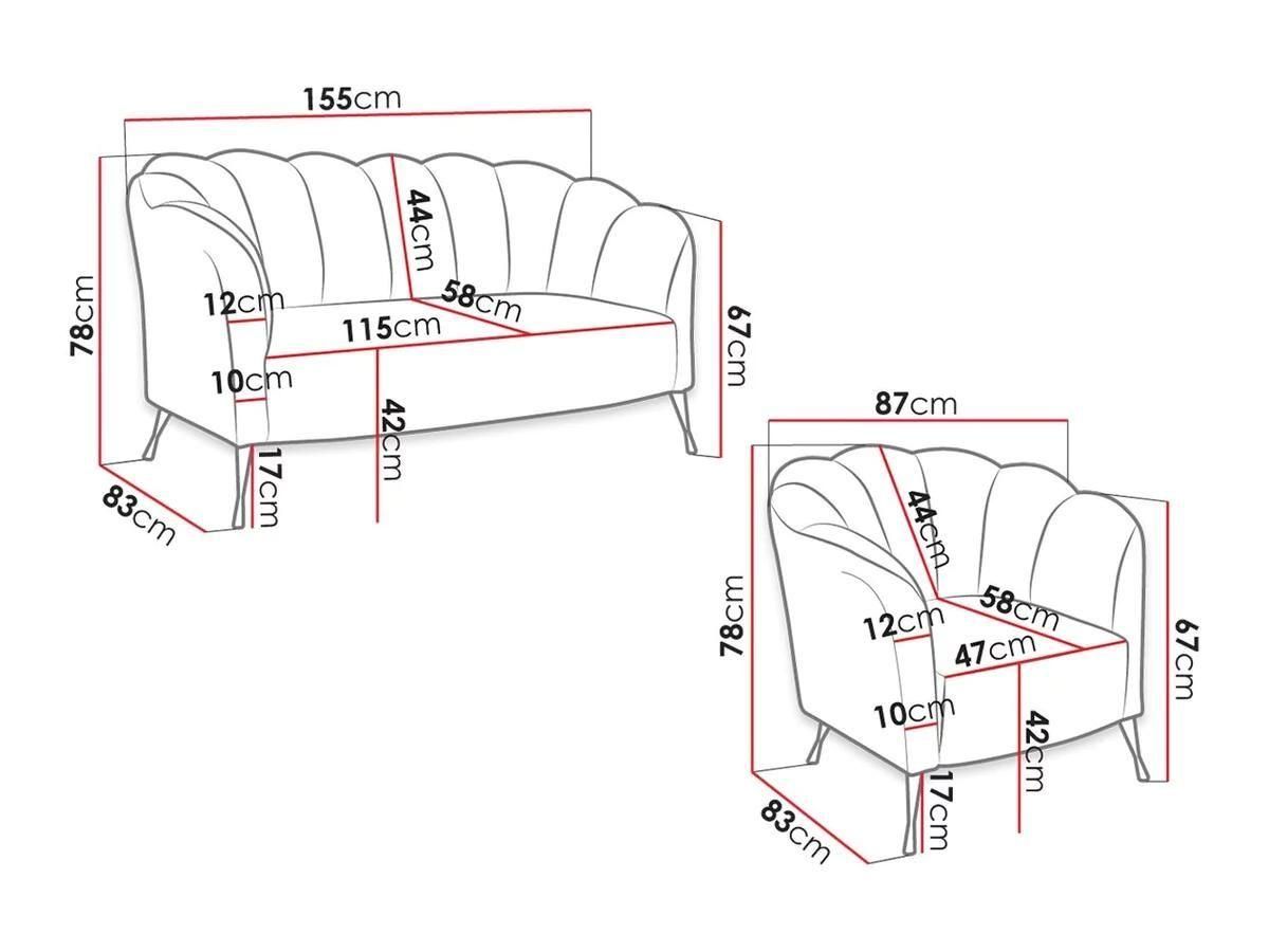 Ensemble De Canaps Providence 152, Fonction De Couchage, Vert - 5