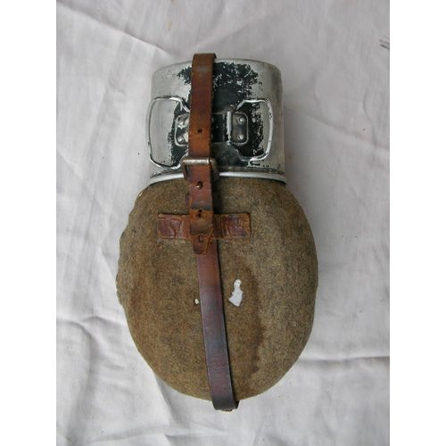 Ww2 Allemagne Gourde Et Quart Allemande Militaire Mëme Numéro Fabricant Date Datés 1939 Rare (39-45)