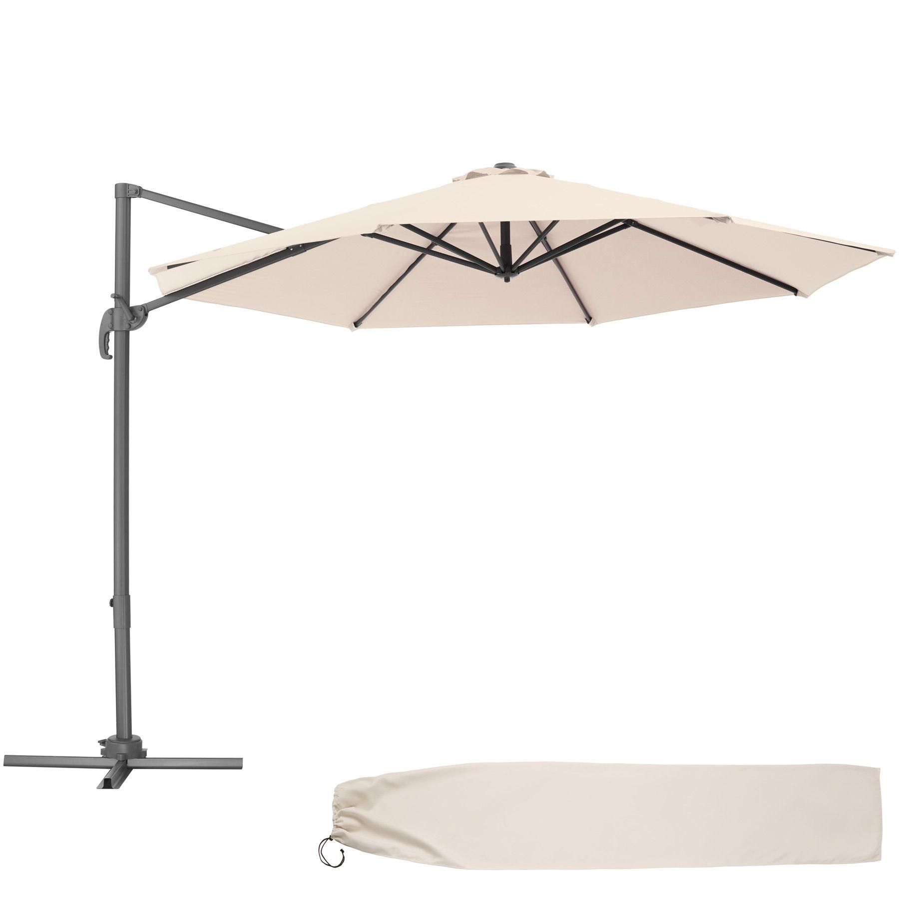 Parasol Daria 300 Cm Avec Housse De Protection - Beige - 2