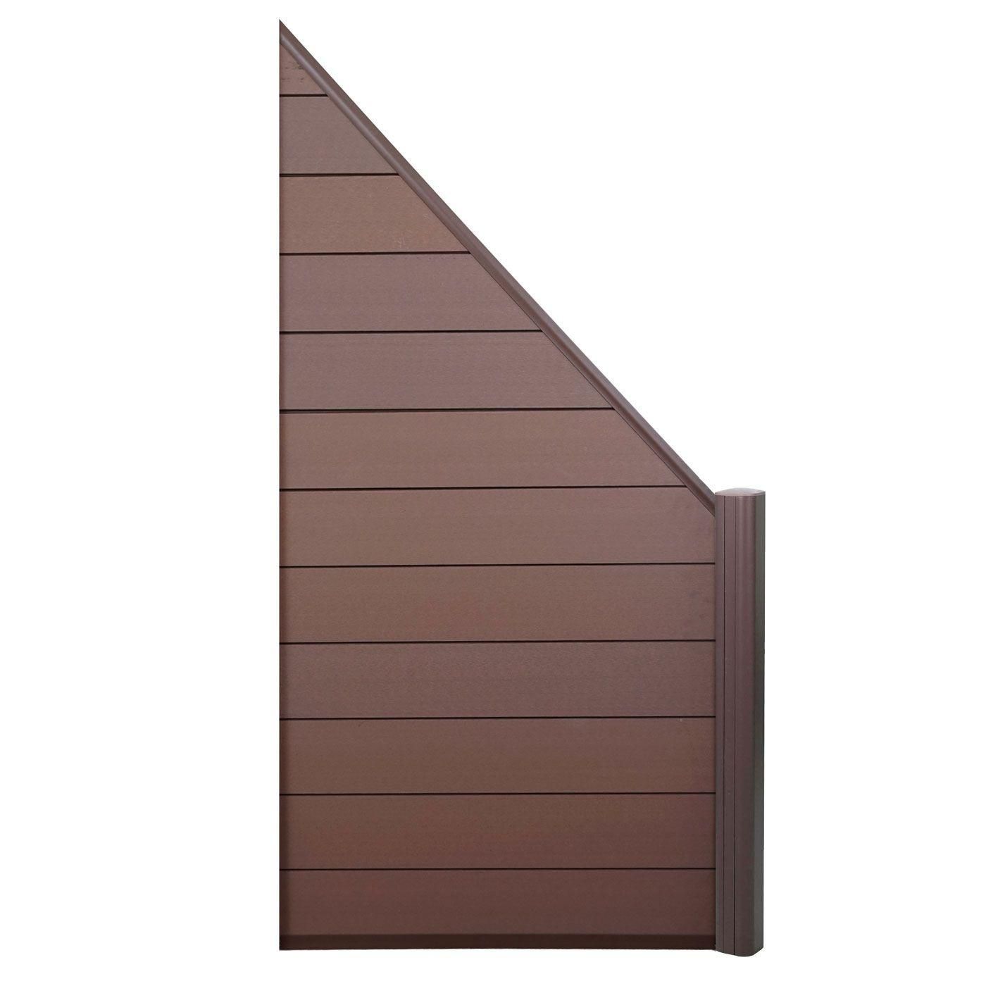 Wpc Pare-Vue Sarthe, Abat-Vent, Poteau En Aluminium lment D'extension Bis... - 2