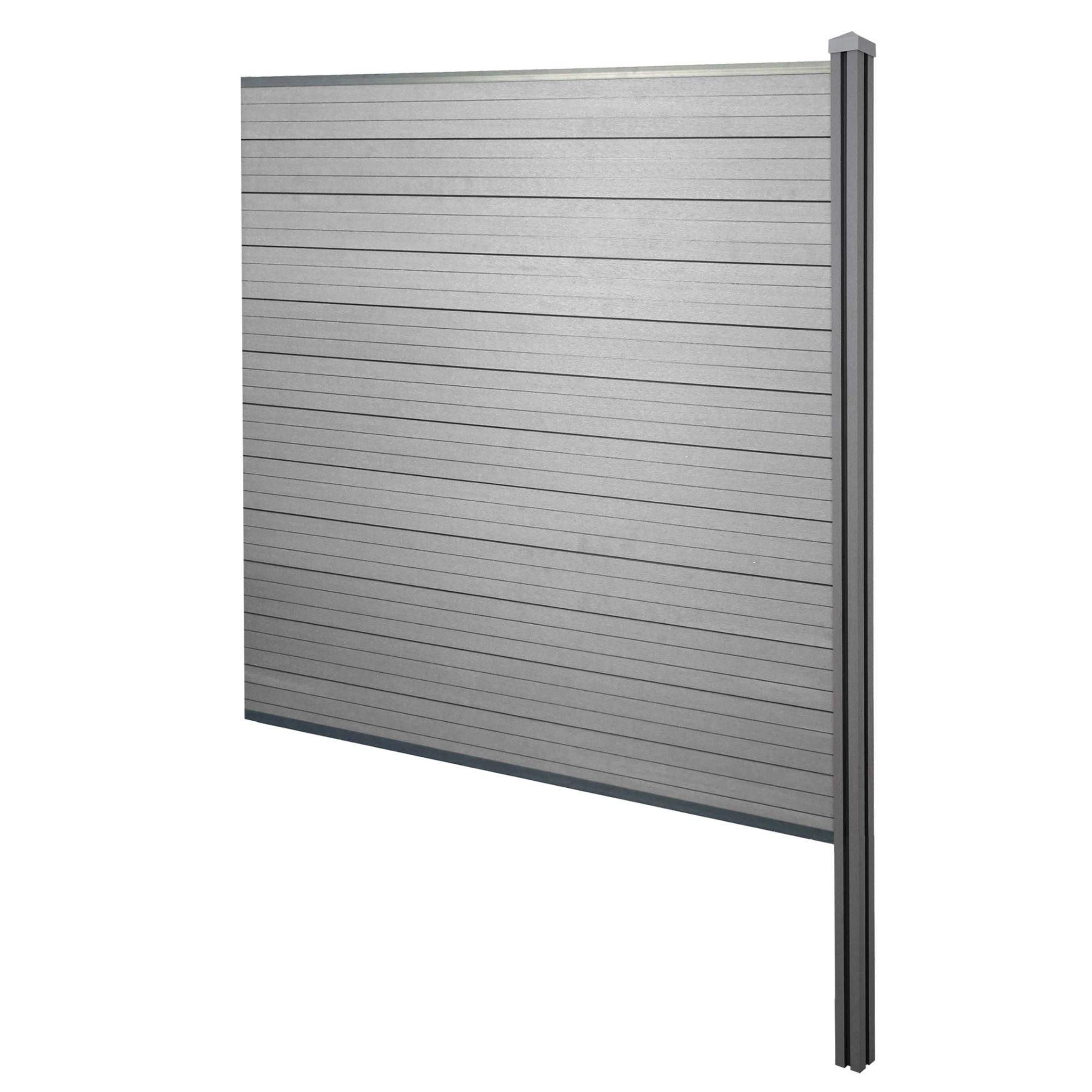 Brise-Vue En Wpc Sarthe, Poteaux Wpc  Sceller Dans Le Bton Elment D'exte...