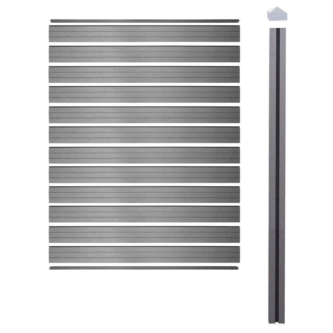 Brise-Vue En Wpc Sarthe, Poteaux Wpc  Sceller Dans Le Bton Elment D'exte... - 7