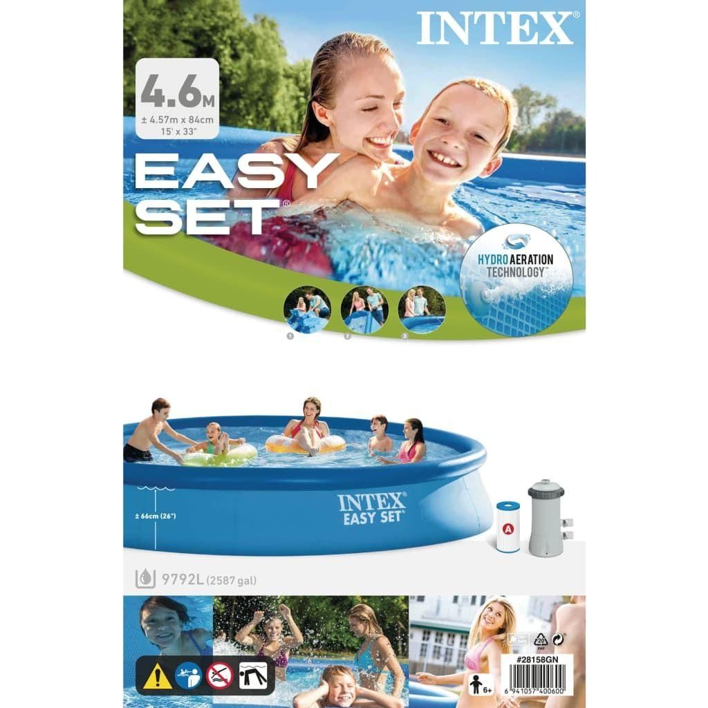Intex - Easy Set - Piscine avec pompe de filtration - 457x84 cm - Rondee - ... - 9