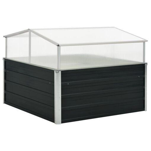Serre Anthracite 100x100x77 Cm Acier Galvanis�