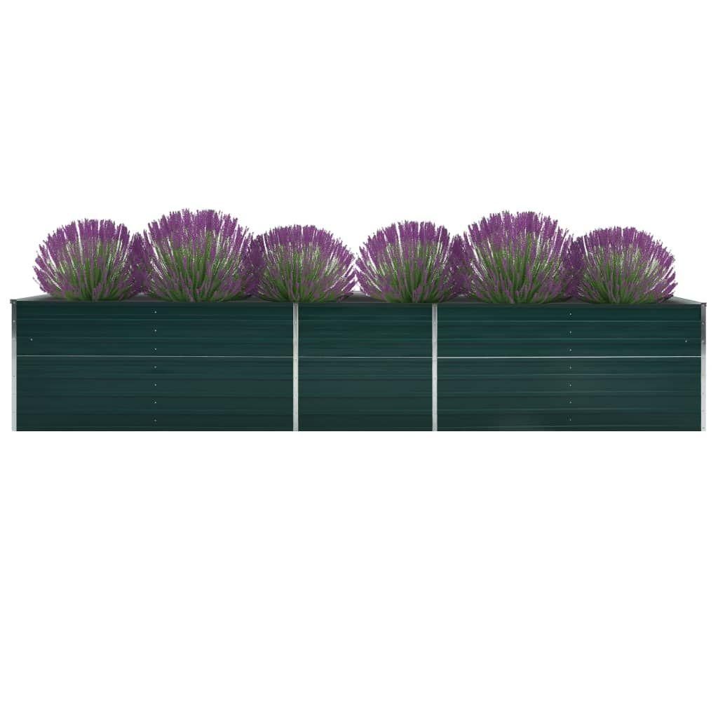 Lit Surlev De Jardin Acier Galvanis 400x80x45 Cm Vert