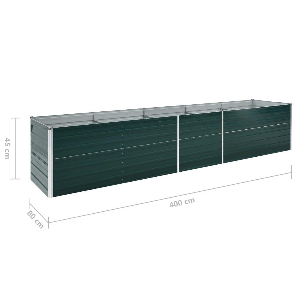 Lit Surlev De Jardin Acier Galvanis 400x80x45 Cm Vert - 7