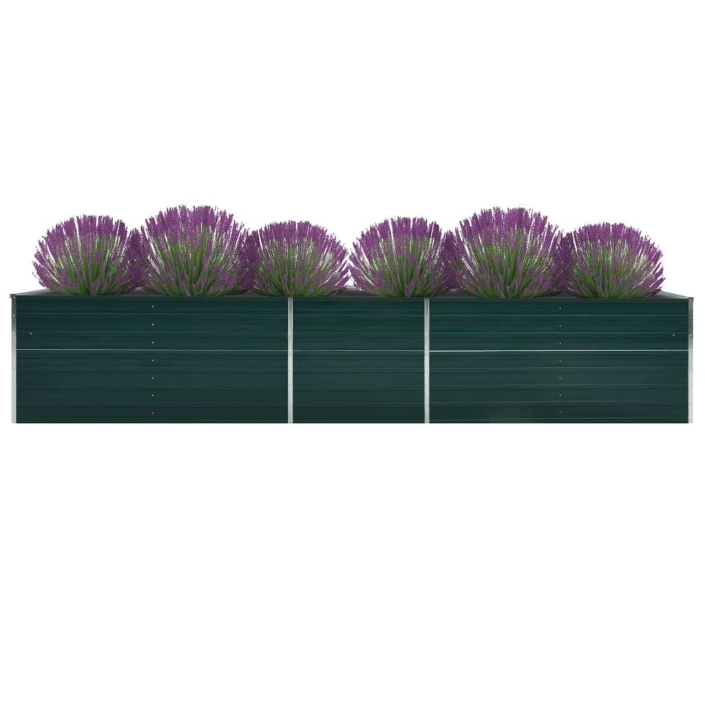 Lit Surlev De Jardin Acier Galvanis 400x80x45 Cm Vert - 8