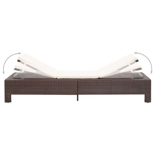 Transat Avec Coussin Marron R�sine Tress�e - 6