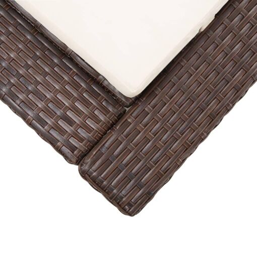 Transat Avec Coussin Marron R�sine Tress�e - 7
