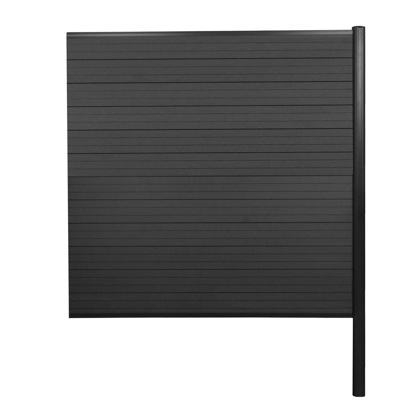 Brise-Vue En Wpc Sarthe, Clture Brise-Vent, Poteaux Aluminium lment D'ex... - 3