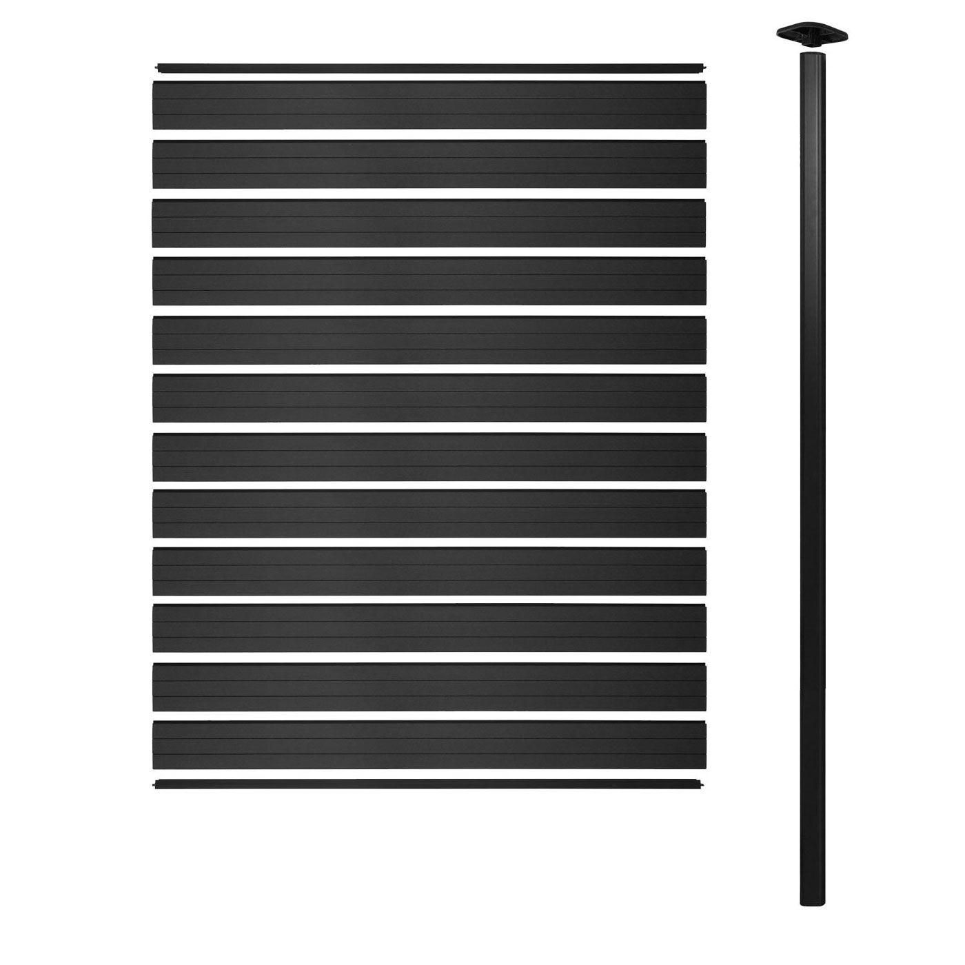 Brise-Vue En Wpc Sarthe, Clture Brise-Vent, Poteaux Aluminium lment D'ex... - 7