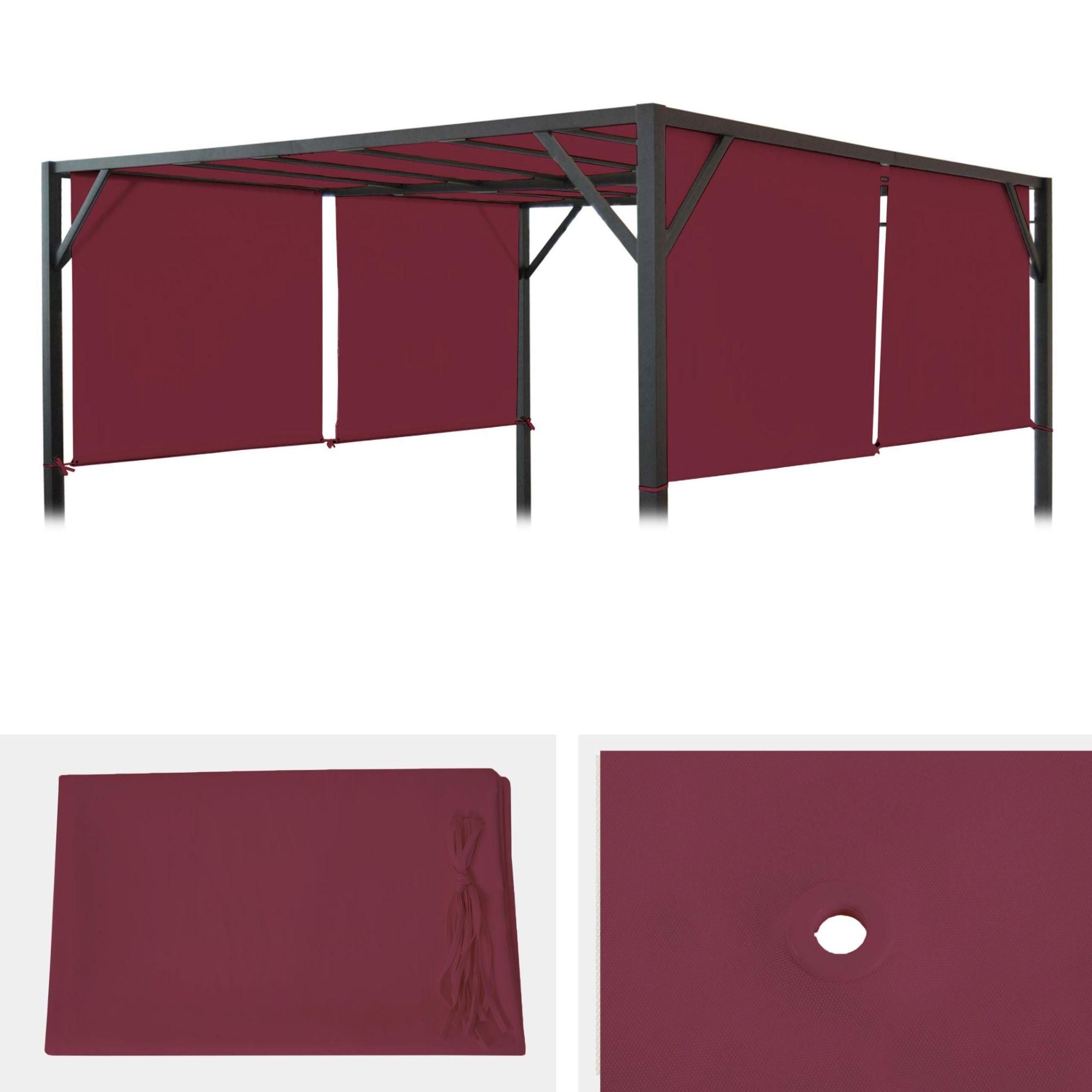 Toile De Rechange Pour Toit De Pergola Baia 4x4m Bordeaux
