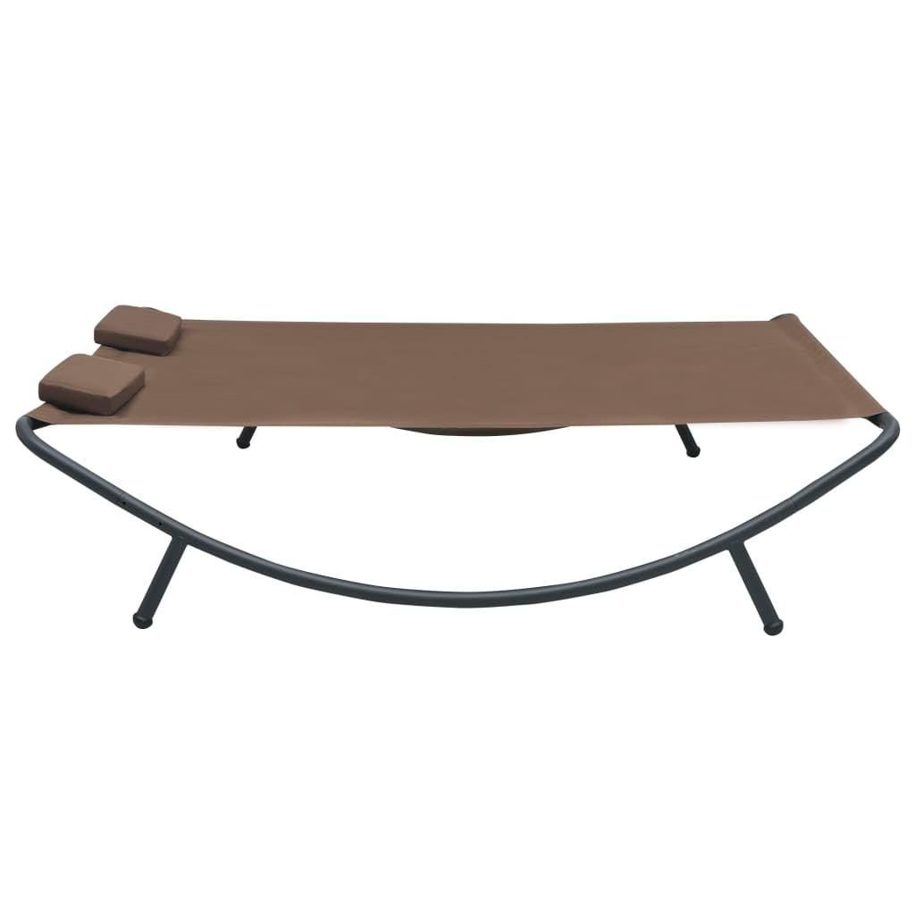 Chaise Longue D'ext�rieur Tissu Marron - 3