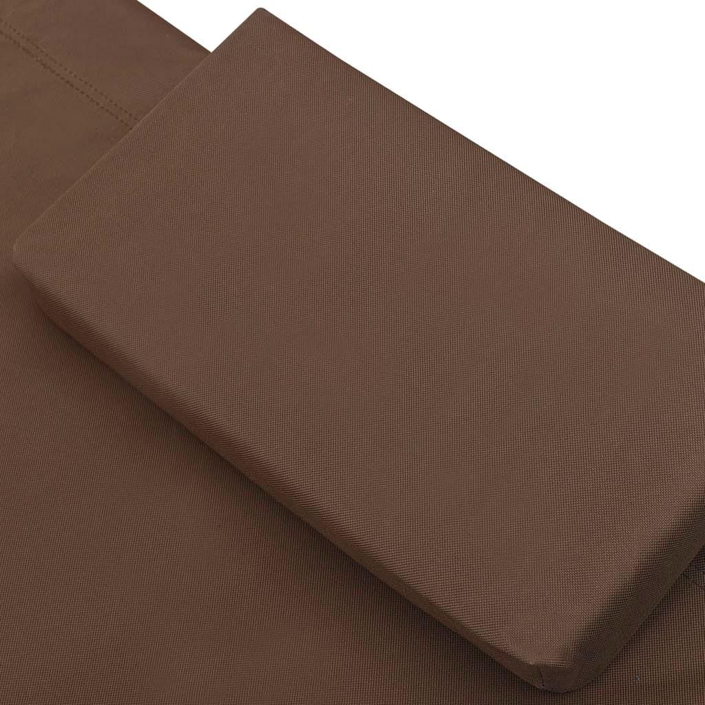 Chaise Longue D'ext�rieur Tissu Marron - 5