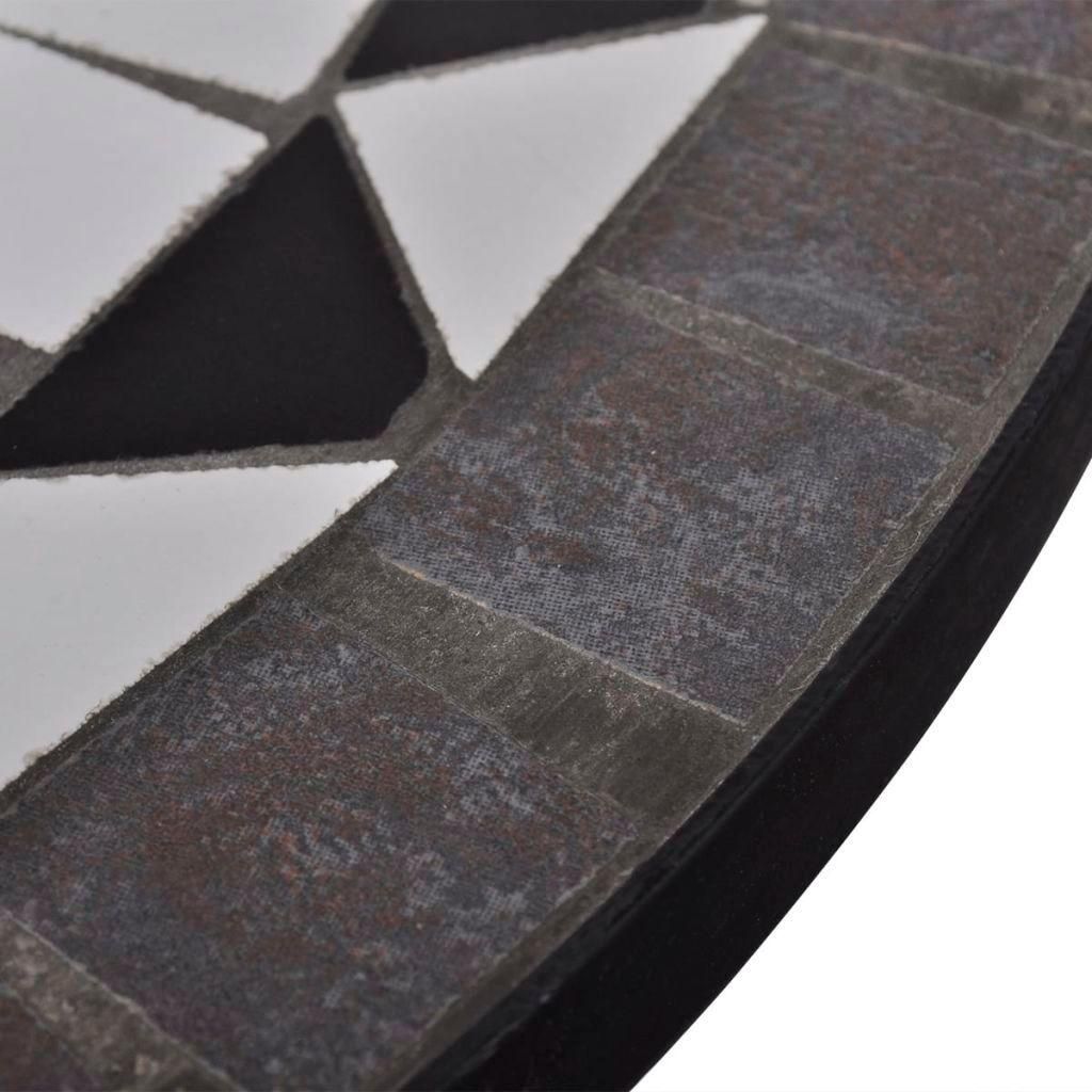 Table De Bistro Noir Et Blanc 60 Cm Mosa�que - 5