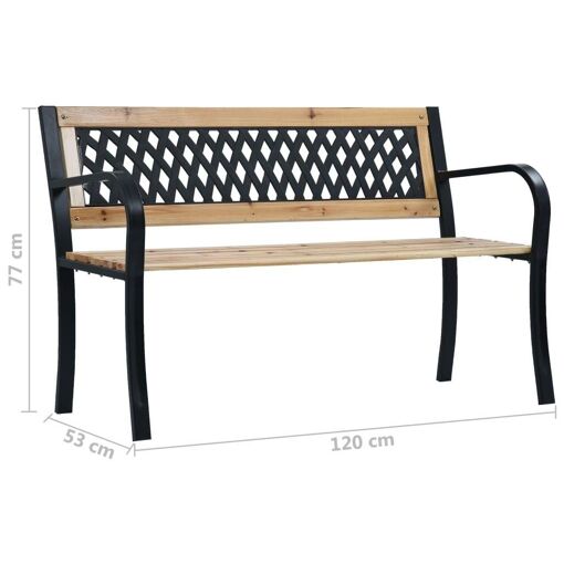 Banc De Jardin 120 Cm Bois - 8