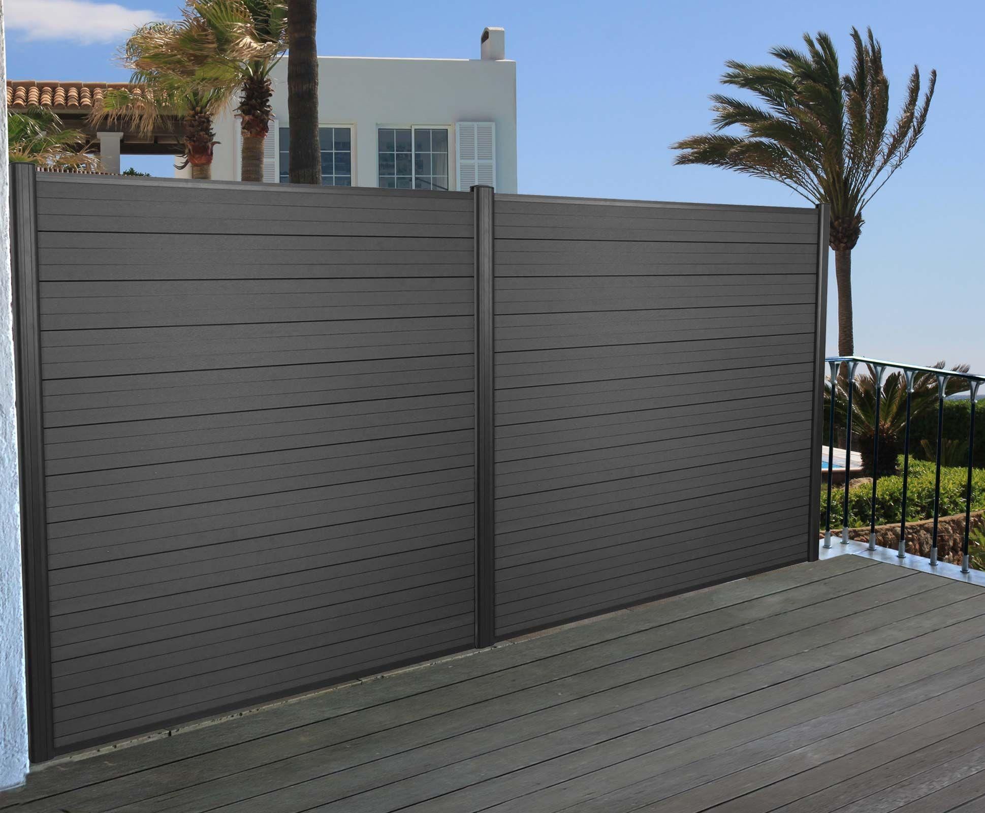 Poteau En Aluminium Pour Clture Sarthe En Wpc, Pilier, Systme De Connexio... - 7
