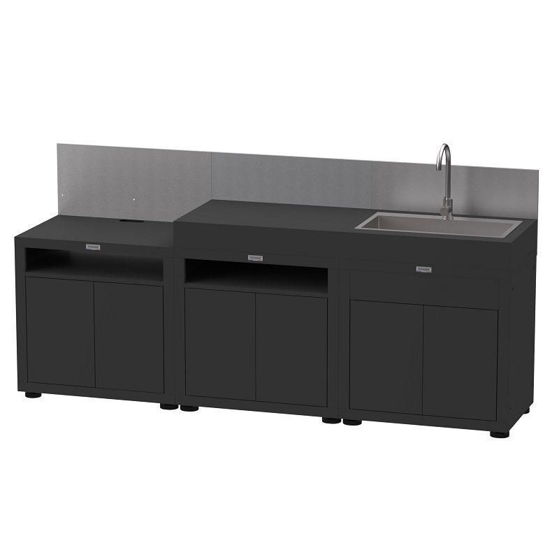 Cuisine Ext�rieure Le Marquier 3 Modules - Noir - 10