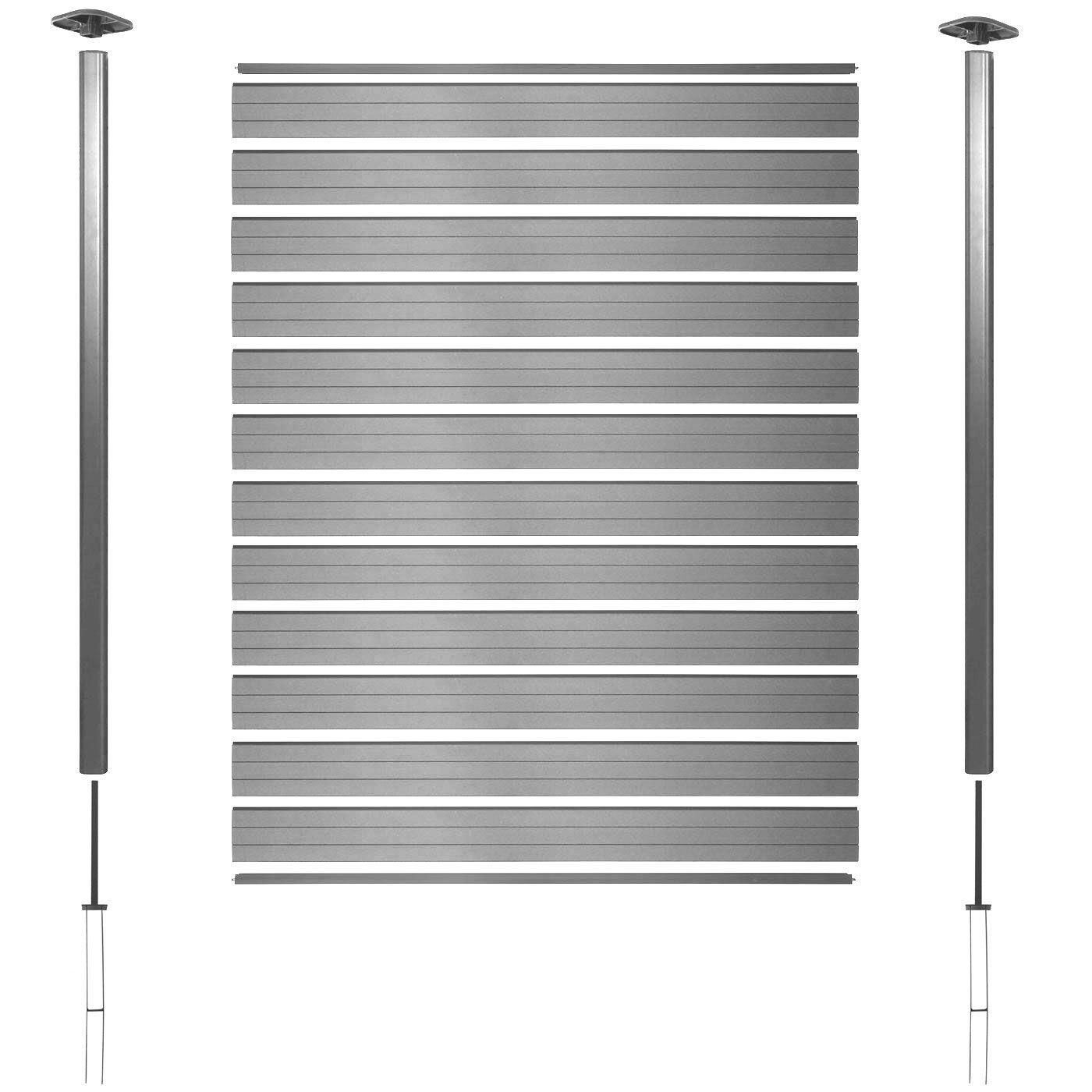 Brise-Vue En Wpc Sarthe, Clture Brise-Vent, Poteaux Aluminium lment De B... - 7