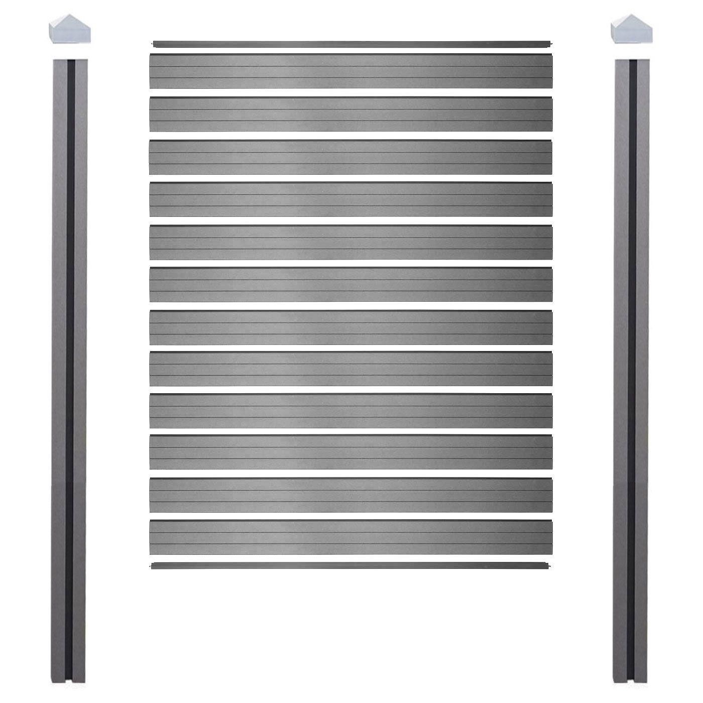 Brise-Vue En Wpc Sarthe, Poteaux En Wpc  Sceller Dans Le Bton lment De ... - 5