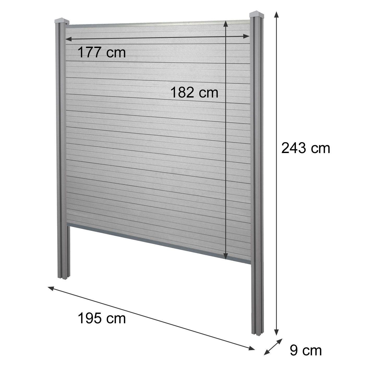 Brise-Vue En Wpc Sarthe, Clture Brise-Vent, Poteaux Wpc  Sceller Dans Le ... - 4