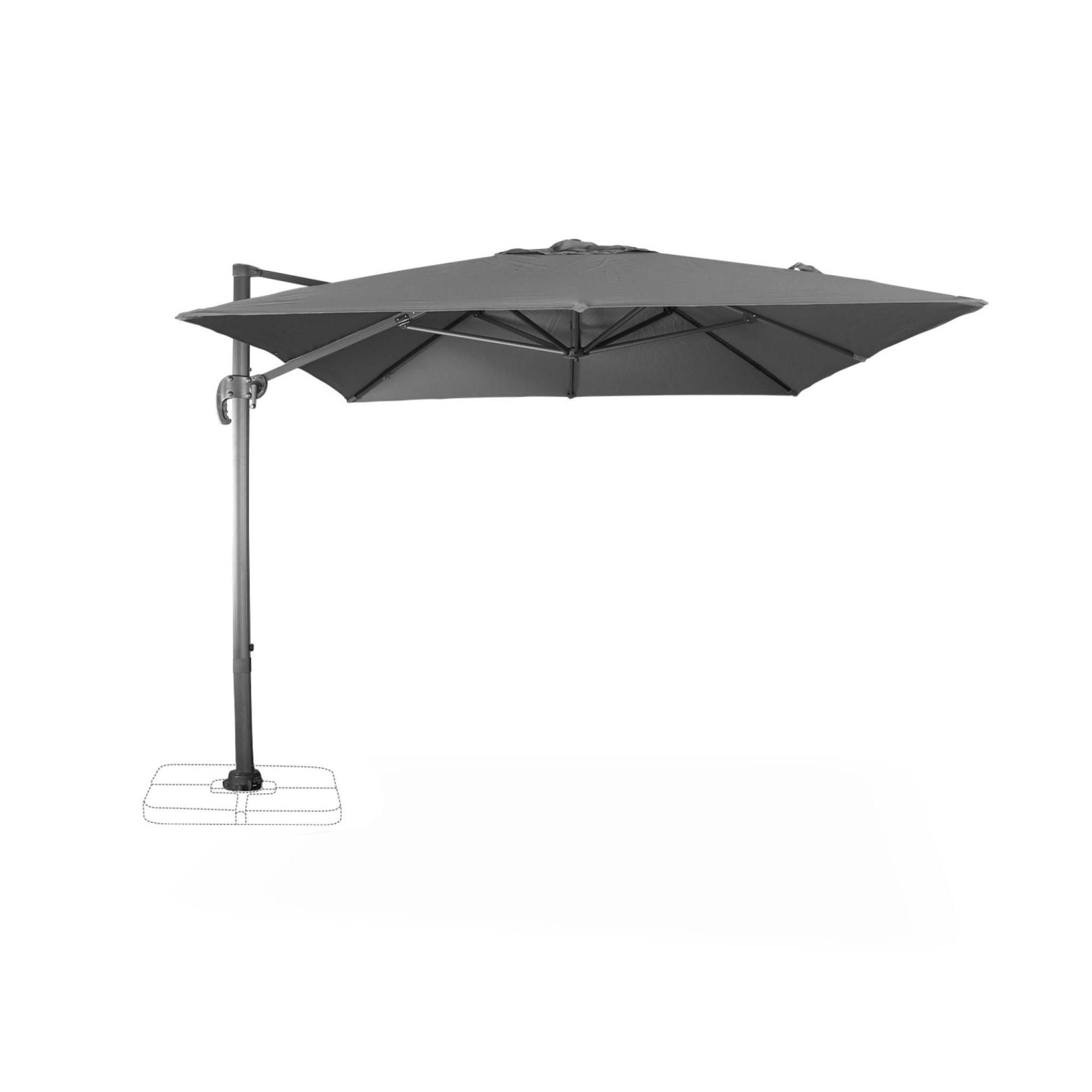 Parasol Dport Rectangulaire 3x4 M - Wimereux - Gris - Parasol Excentr In... - 4