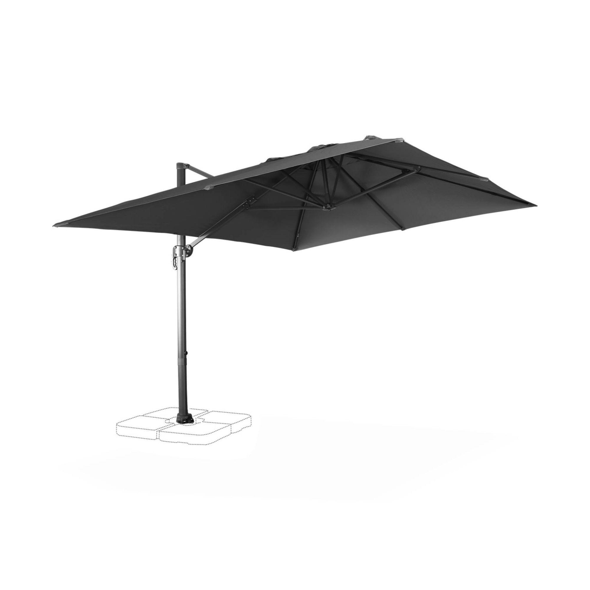 Parasol Dport Rectangulaire 3x4 M - Wimereux - Gris - Parasol Excentr In... - 5