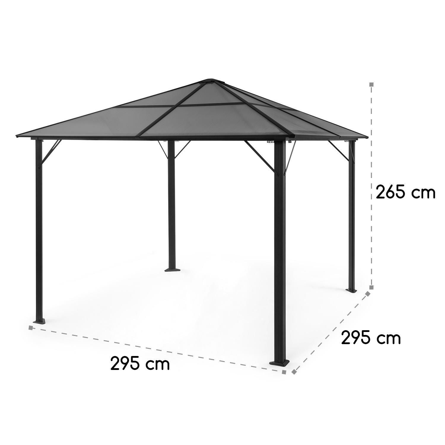 Blumfeldt Pantheon Solid Sky Ambient Solar Pergola Avec Toit Gris 3x3m Poly... - 9