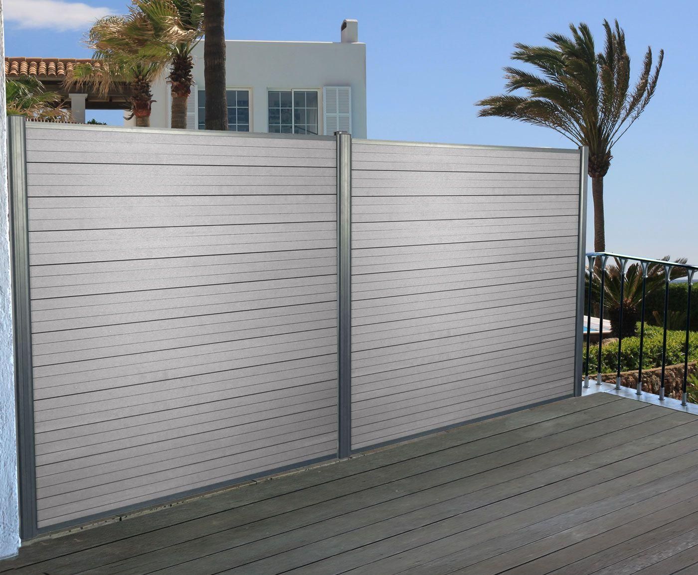Poteau En Aluminium Pour Clture Sarthe En Wpc, Pilier, Systme De Connexio... - 7