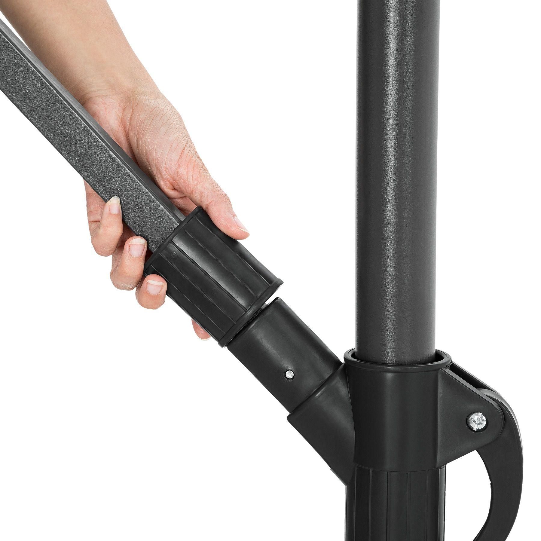 Tectake Parasol 350 Cm Avec Housse De Protection - Gris - 9