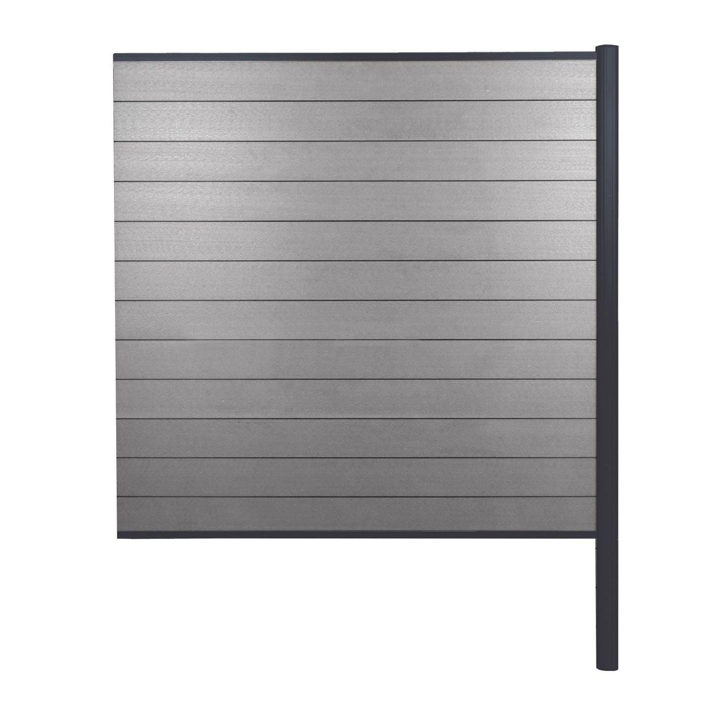 Brise-Vue En Wpc Sarthe, Clture Brise-Vent, Poteaux En Aluminium Elment D... - 3