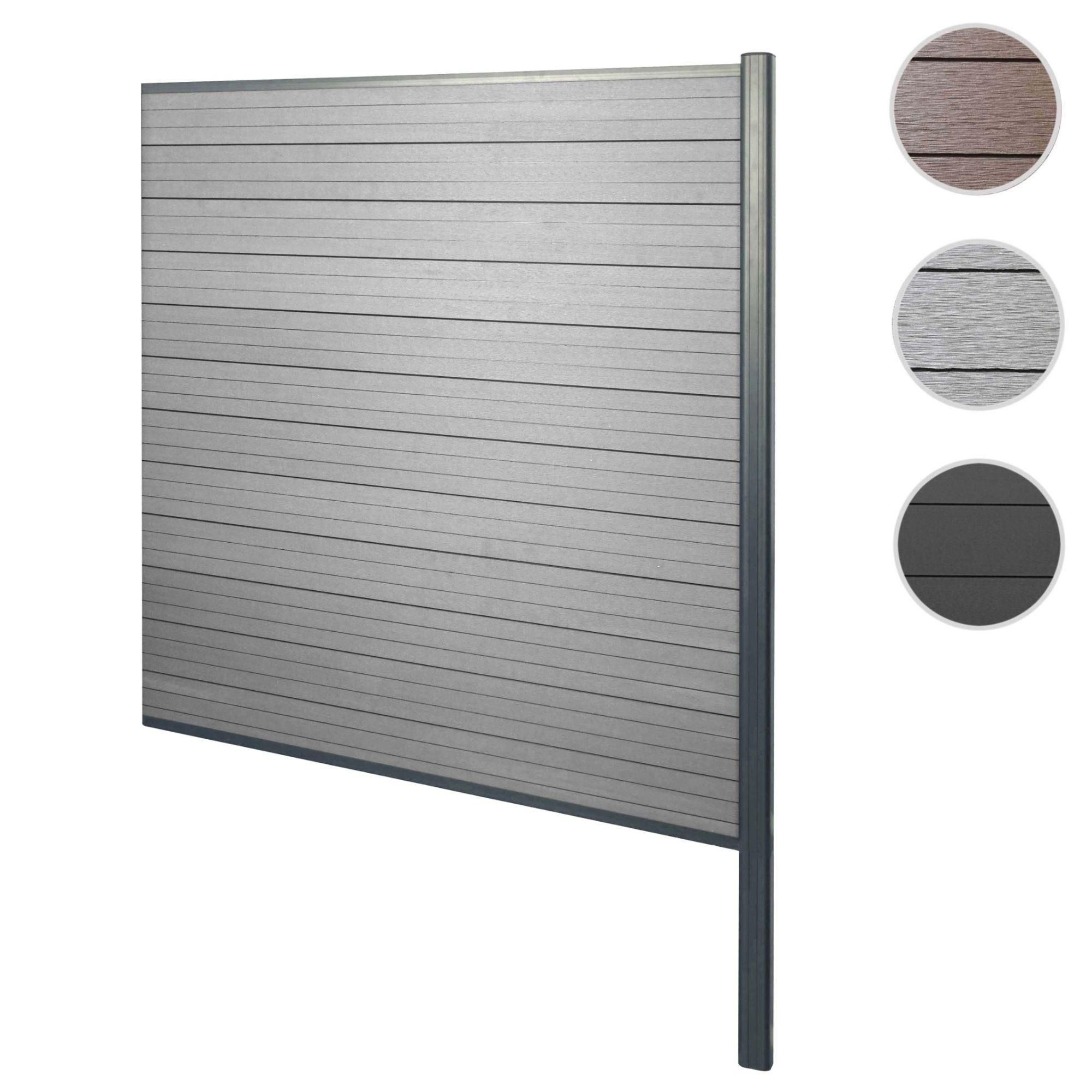Brise-Vue En Wpc Sarthe, Clture Brise-Vent, Poteaux En Aluminium Elment D... - 8